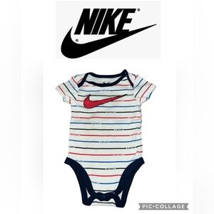 Nike Striped Bodysuit - Red, Blue, and White